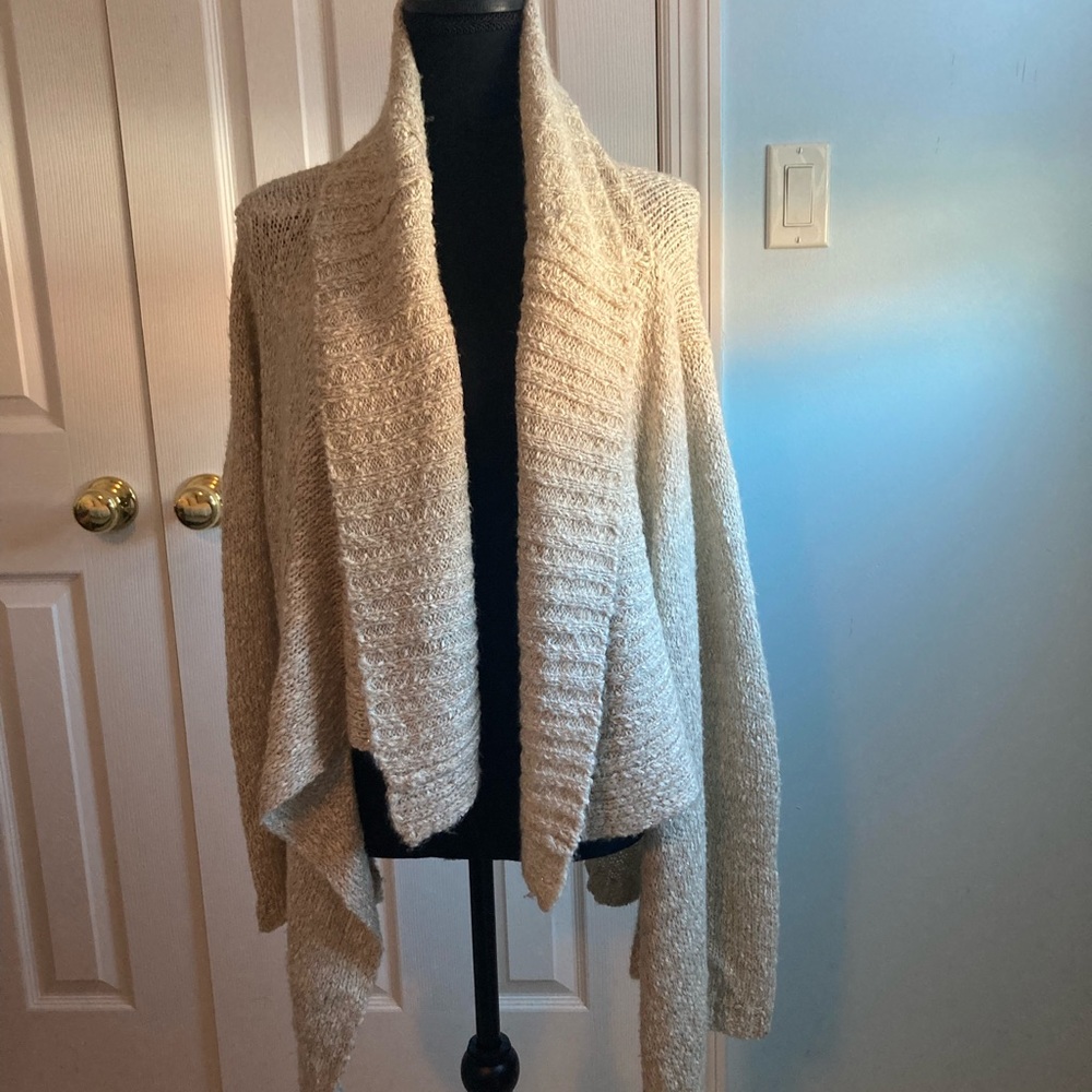 White/Ivory sweater with silver threading